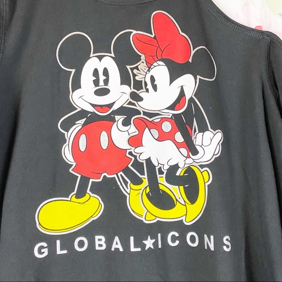 NEW Disney Black Mickey Minnie Mouse Sweater XL - Picture 2 of 8